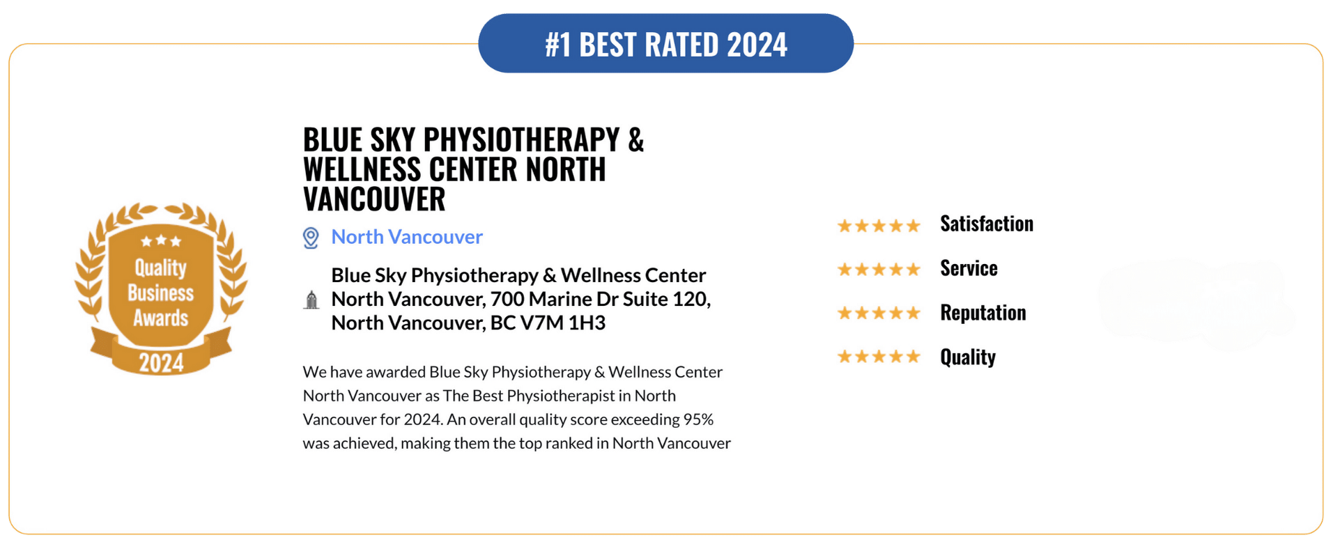 Blue Sky Physiotherapy & Wellness Centre exterior in North Vancouver
