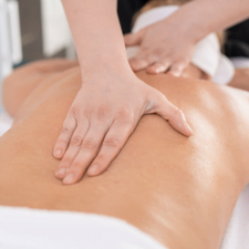 Registered massage therapy session at Blue Sky Physiotherapy, North Vancouver
